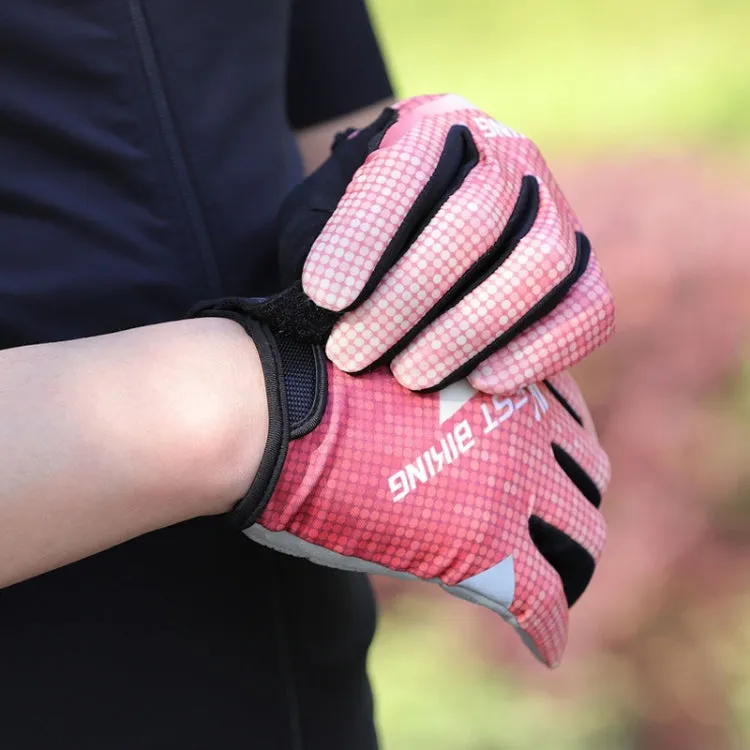 WEST BIKING YP0211216 Riding Gloves Bike Shock Absorption Touch Screen Full Finger Glove, Size: XXL(Red)