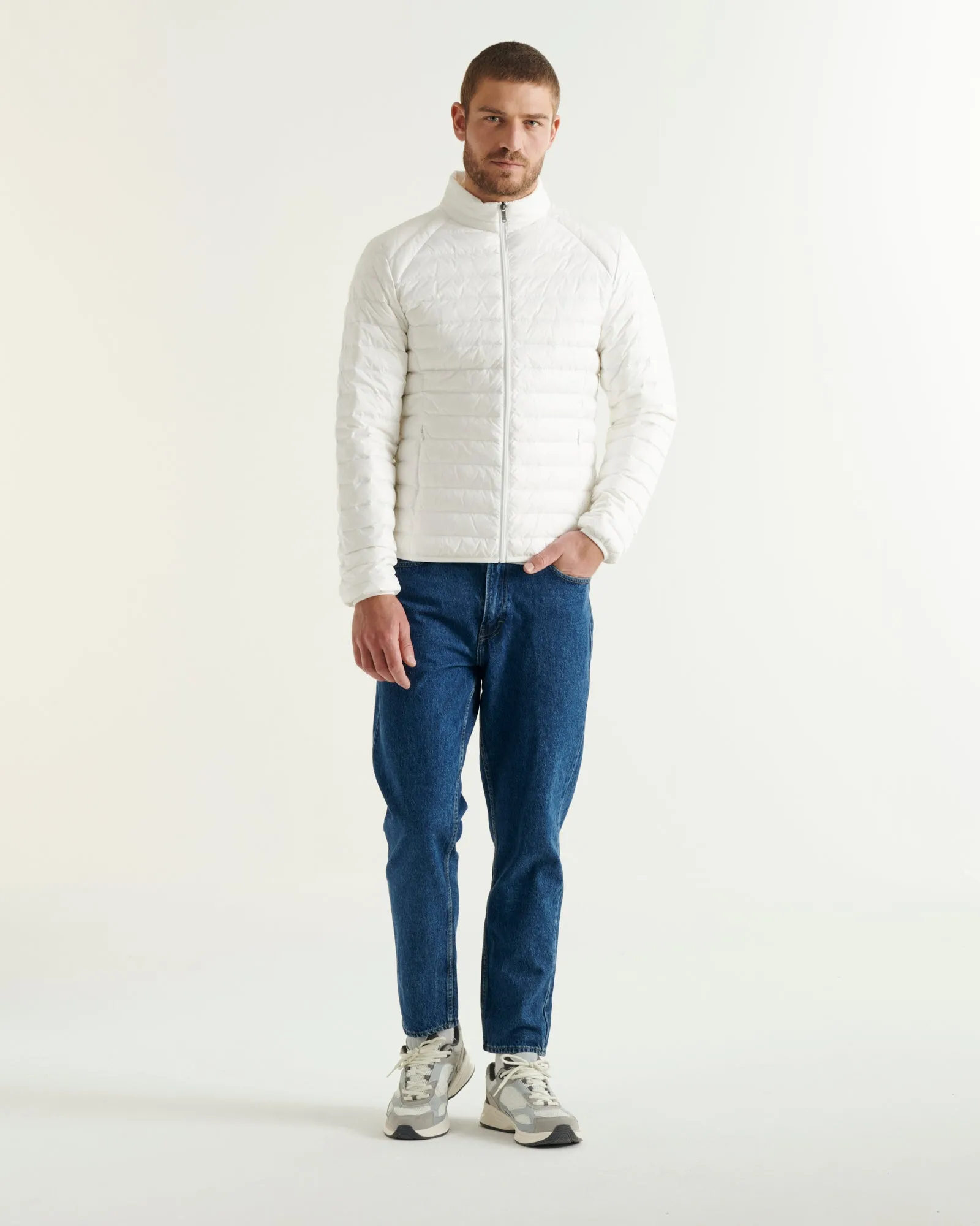 White Mat lightweight puffer jacket