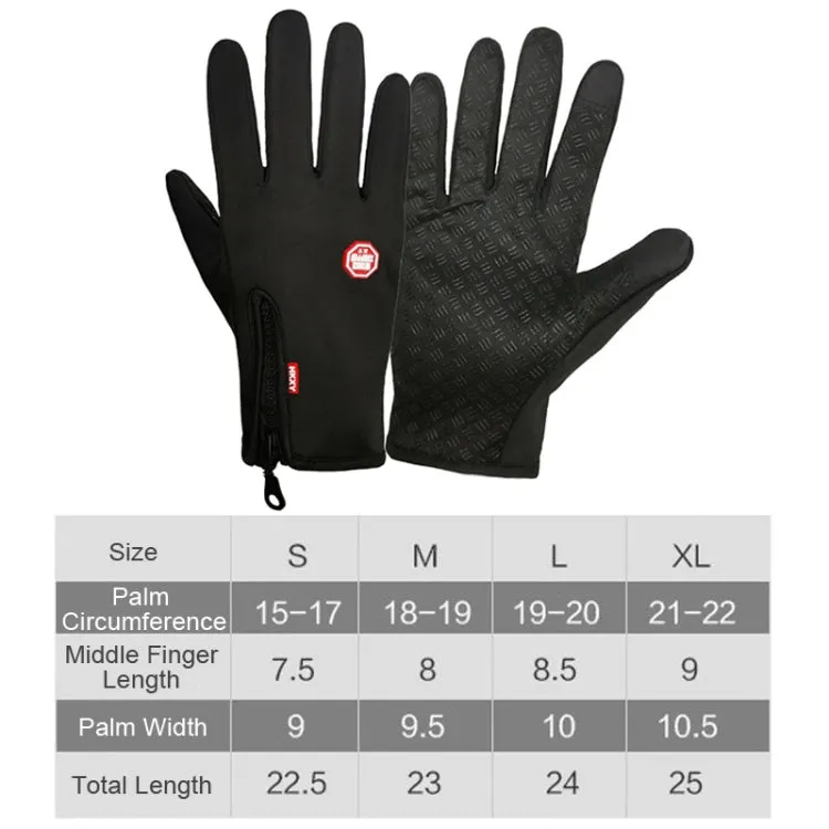 Winter Outdoor Riding Sports Waterproof Touch Screen Glove, Size: XXL(H041 Black)