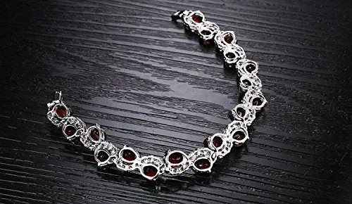 YELLOW CHIMES Red Wave CZ Designer Bracelet for Women and Girls